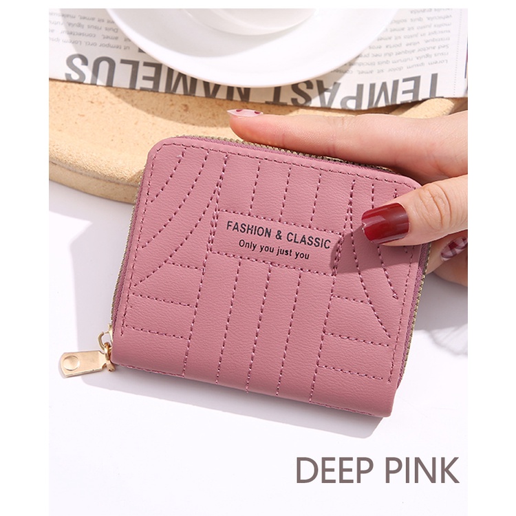 Ví Bóp nữ mini khóa kéo trần trám siêu xinh BAG U VMT32