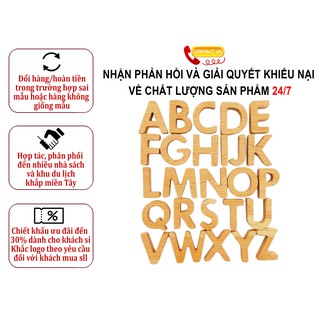 [LANMM29K GIẢM 29K ĐƠN 199K] Bộ Chữ Cái Bằng Gỗ Giúp Bé Vừa Chơi Vừa Học, Làm Quen Với Mặt Chữ Trước Khi Đến Lớp