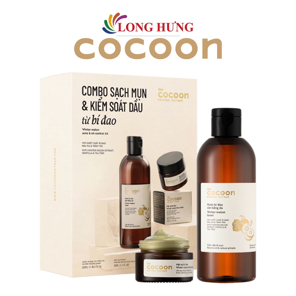 Combo sạch mụn và kiểm soát dầu từ bí đao Cocoon