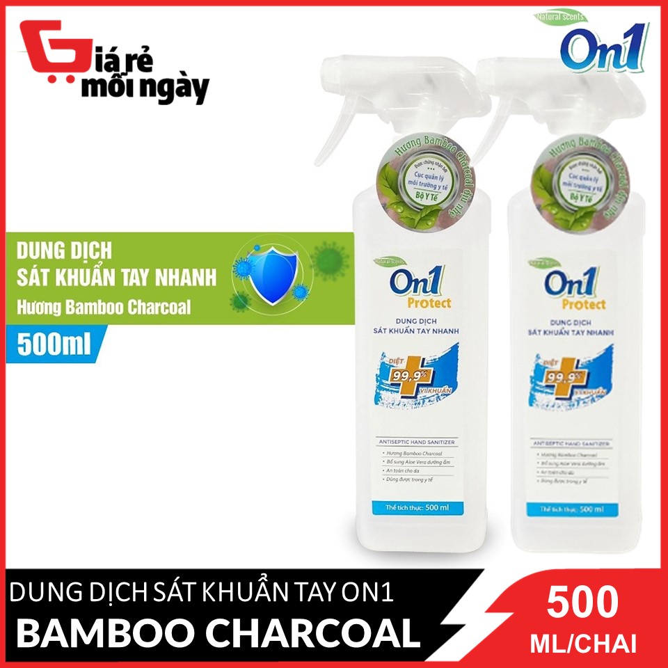 COMBO 2 Chai Dung dịch rủa tay diệt khuẩn On1 Protect  500ml