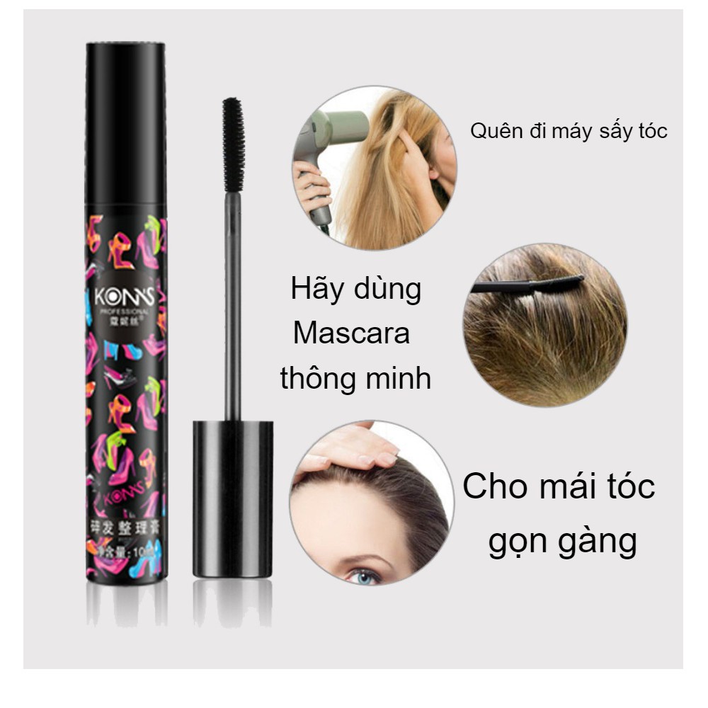 Mascara chải tóc con gọn vào nếp tạo kiểu tóc đẹp