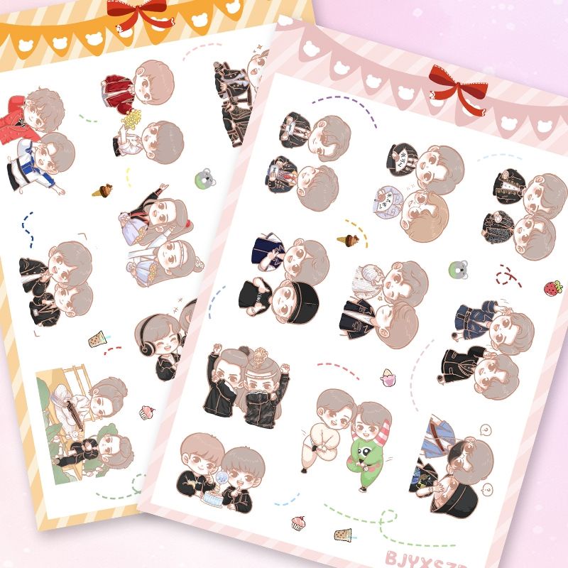 Set Sticker Dán In Hình Chibi BJYX Bác Quân Nhất Tiêu