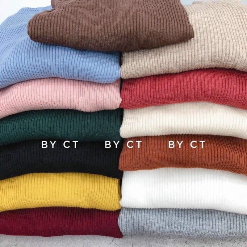 Áo len tăm cổ 3p, cổ lọ QC sẵn hàng sll