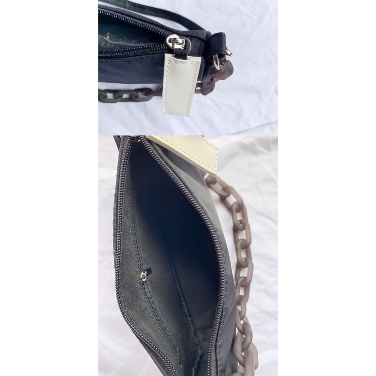 Túi Đeo Chéo nylon Hàn Quốc nieeh Có Dây Xích acrylic 2022 Cho Nữ