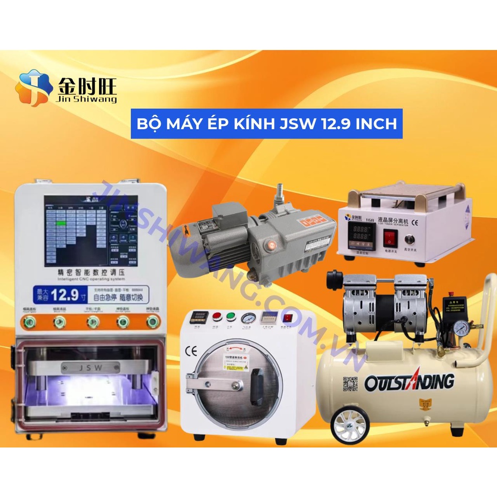 Bộ máy ép kính JSW 12.9 inch
