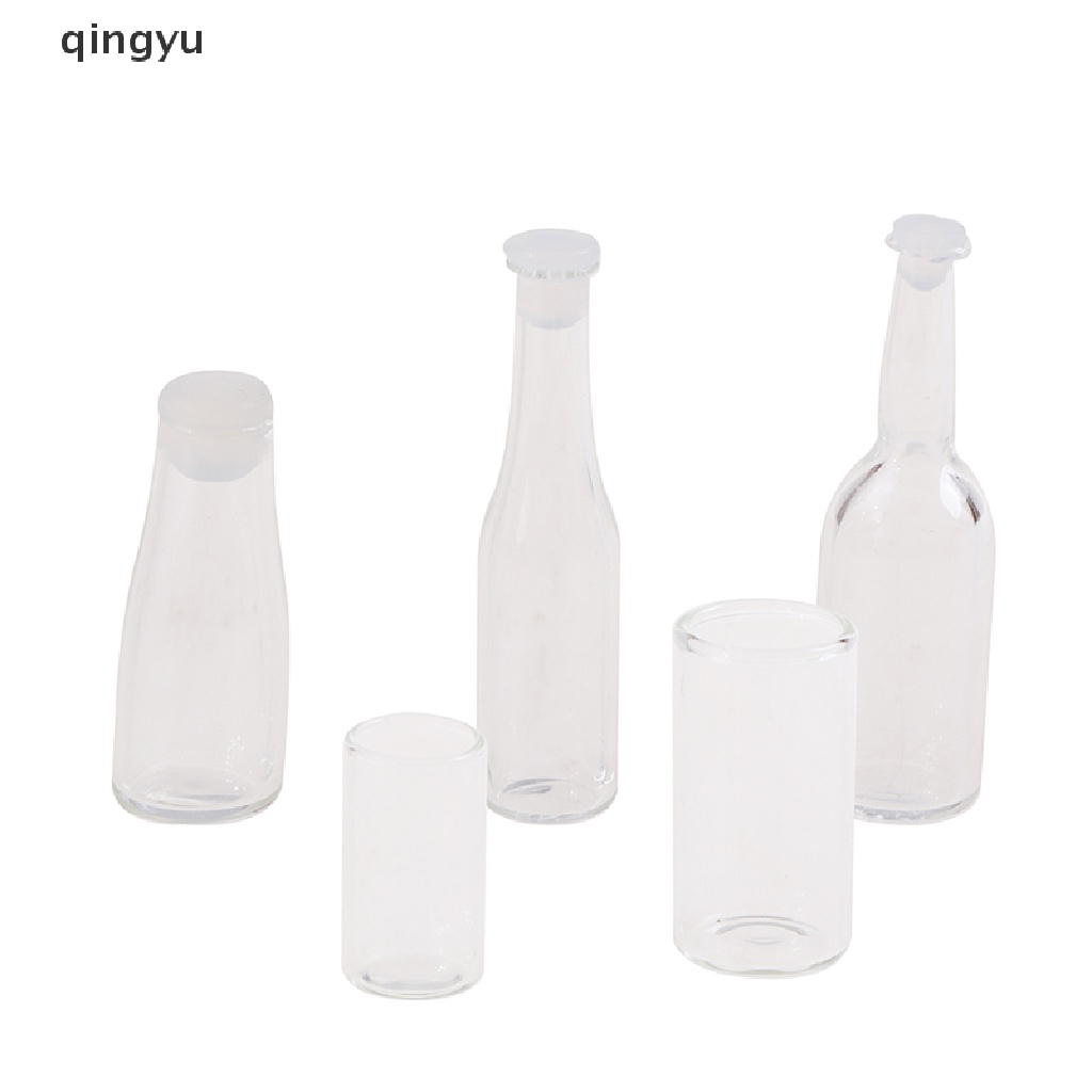 Bộ 3 Bình Thủy Tinh Nhỏ Xinh Trang Trí Nhà Búp Bê Tỉ Lệ 1: 12