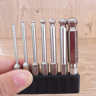 Bộ 7 mũi lục giác ĐẦU BI cho khoan hãng BROPPE