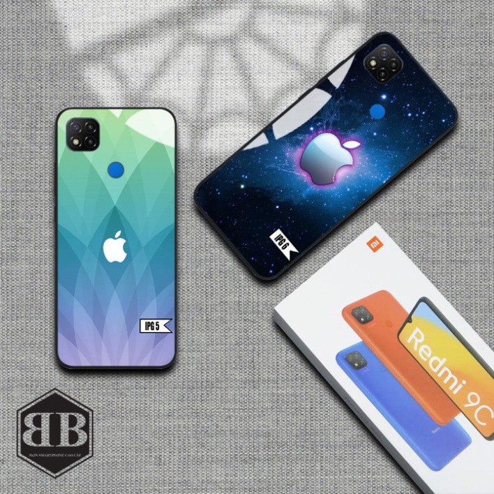 Ốp lưng kính cường lực Xiaomi Redmi 9C hình iphone giả