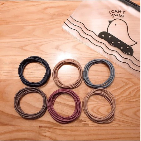 Combo 100 dây buộc tóc đựng trong túi zip -BT82-A06T3