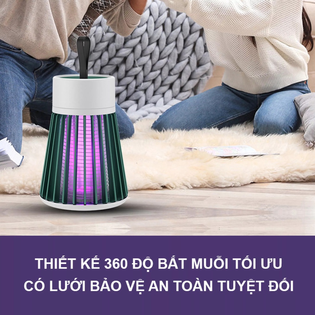 Đèn Bắt Muỗi, Máy Diệt Côn Trùng KUNBE, Công Nghệ Điện Quang Thế Hệ Mới, Thiết Kế Hiện Đại, Tích Hợp Pin Sạc