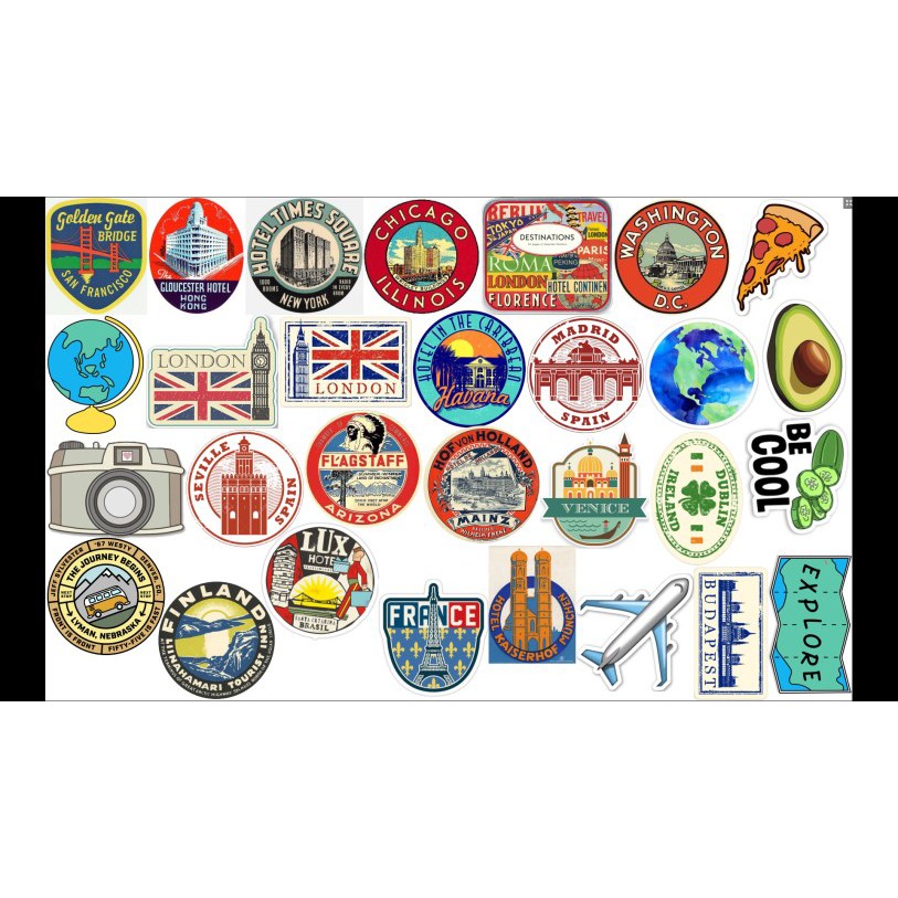 STICKER Dán Vali, xe, barber shop, Mũ bảo hiểm , macbook, đàn, tường...Bền Màu- Dễ Sử Dụng