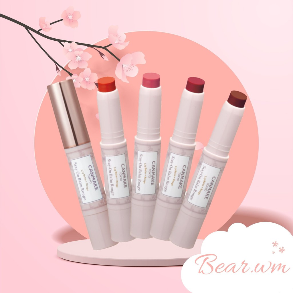 (ĐỦ MÀU) SON DƯỠNG CHỐNG NẮNG CANMAKE STAY-ON BALM ROUGE