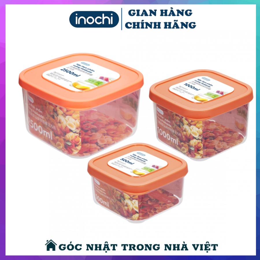 Hộp Đựng Thực Phẩm INOCHI Nhựa HÌNH VUÔNG - Hộp INOCHI Cao Cấp An Toàn Trong Lò Vi Sóng 6 Size