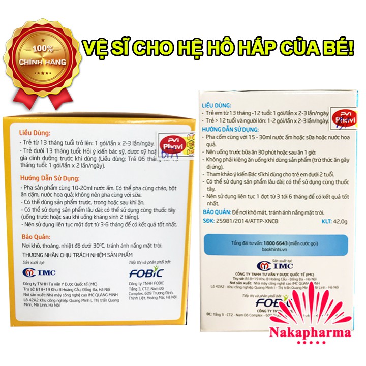 ✅ [6 TẶNG 1] Cốm hô hấp Bảo Khí Nhi - Ngừa viêm phổi, viêm phế quản, ho đờm, tăng sức khỏe đường hô hấp