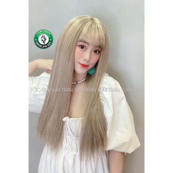 TÓC GIẢ NỮ YURI TRAN { ảnh thật} DÁNG TÓC THẲNG 70cm VÀNG TÂY SIÊU ĐẸP, TÔN DA, CÁ TÍNH. TẶNG KÈM LƯỚI TRÙM XỊN