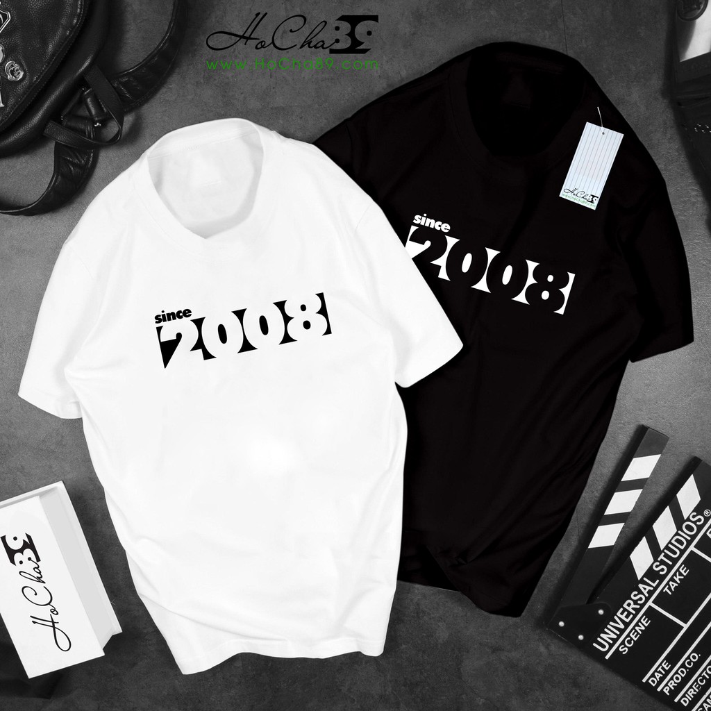 Áo Thun NĂM SINH 2008 - HoCha89 - Vải Cotton 4c Siêu Mềm Mịn (Không đúng Cotton đền tiền tặng áo - Hình Thật)