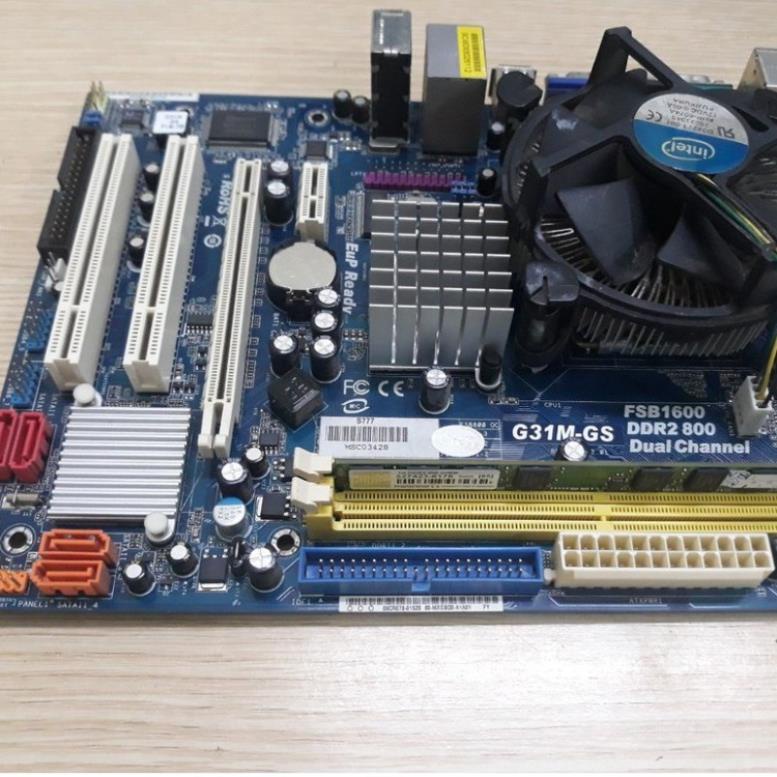 Combo Main Gigabyte G31 + CPU 5700/7500 Socket 775 + Ram DDR2 2GB [ Giá rẻ ] | BigBuy360 - bigbuy360.vn