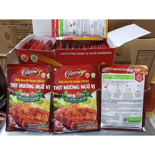 Túi Xốt Gia Vị Hoàn Hảo Thịt Nướng Ngũ Vị Barona 80g