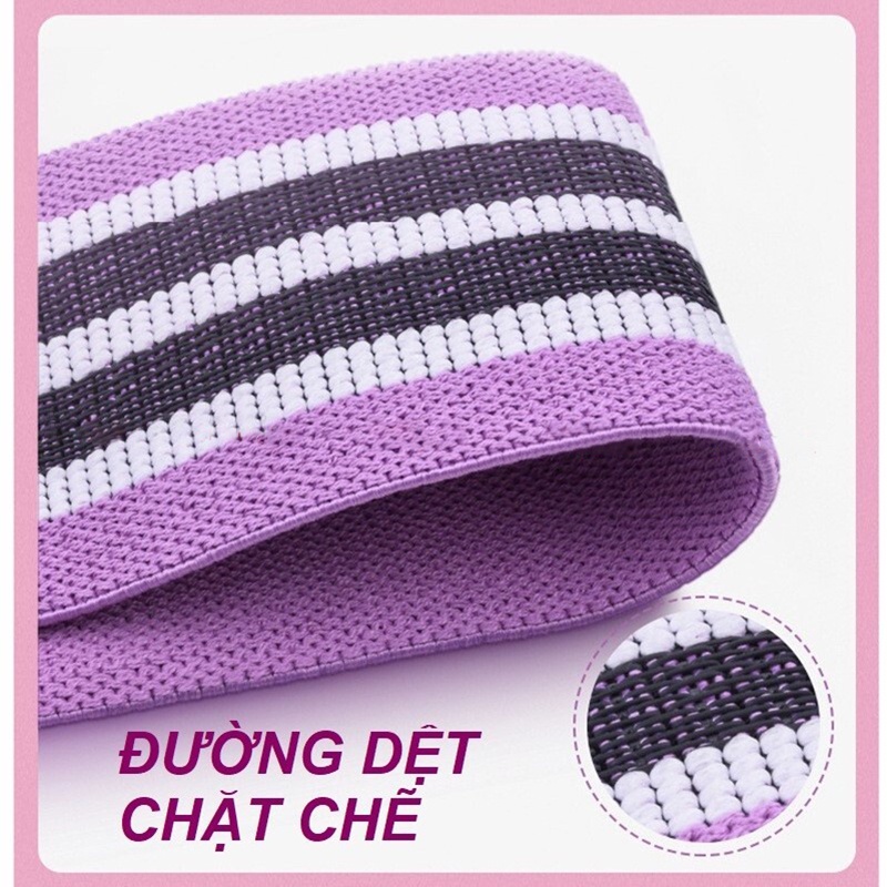 Dây kháng lực Miniband vải thun đàn hồi cao cấp tập mông đùi squat tại nhà