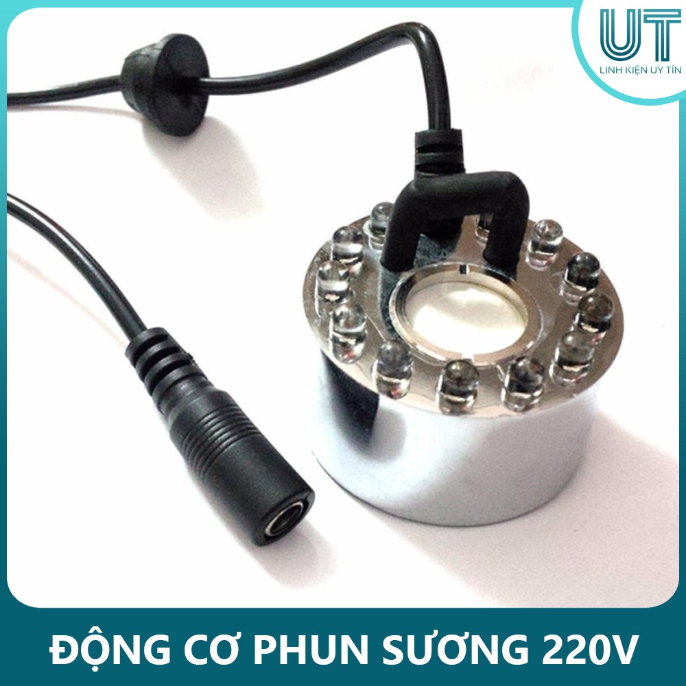 Combo động cơ phun sương tạo hơi nước 12 LED - 24V ( Phun sương+ Quạt + nguồn )