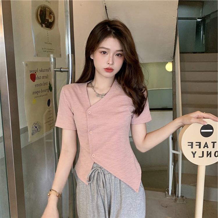 COZOK Áo Thun Ngắn Tay Thời Trang Cá Tính Dễ Phối Đồ