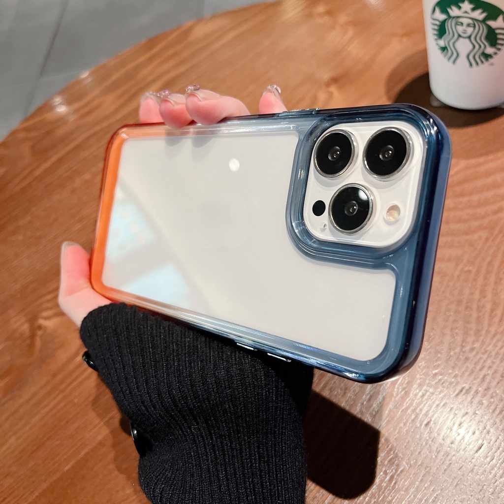 Ốp Điện Thoại Acrylic Trong Suốt Chống Sốc Sang Trọng Cho iPhone 13 12 11 Pro MAX X XS MAX XR