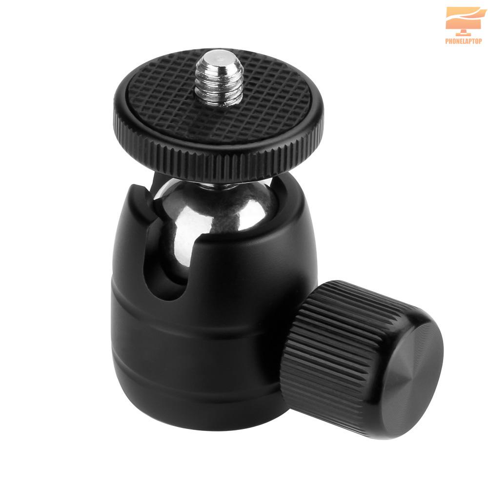 Mini Metal Ball Head 1/4 Screw Mount 360°Rotatable Ballhead Tripod Accessory for Camera