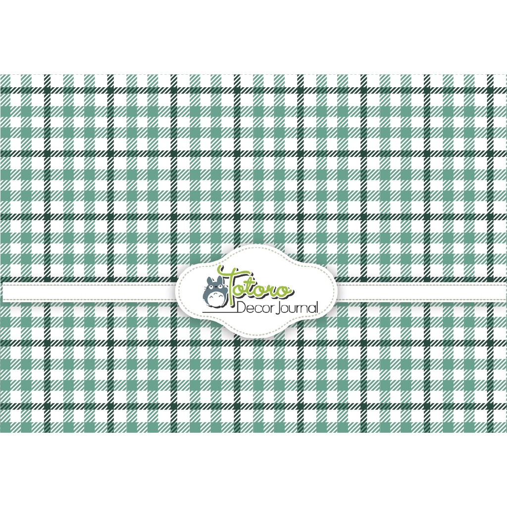 Combo 8 tờ Giấy nền gói hàng gói quà họa tiết caro xanh lá