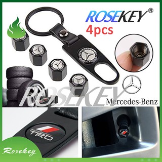 Bộ 4 nắp đậy van lốp xe ô tô MERCEDES-BENZ móc chìa khóa sành điệu SC017