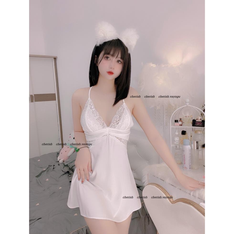 (M. 700) Váy ngủ sexy lụa cao cấp Đầm mặc nhà gợi cảm quyến rũ