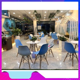 Ghế Nhựa Chân Gỗ Eames Đủ Màu