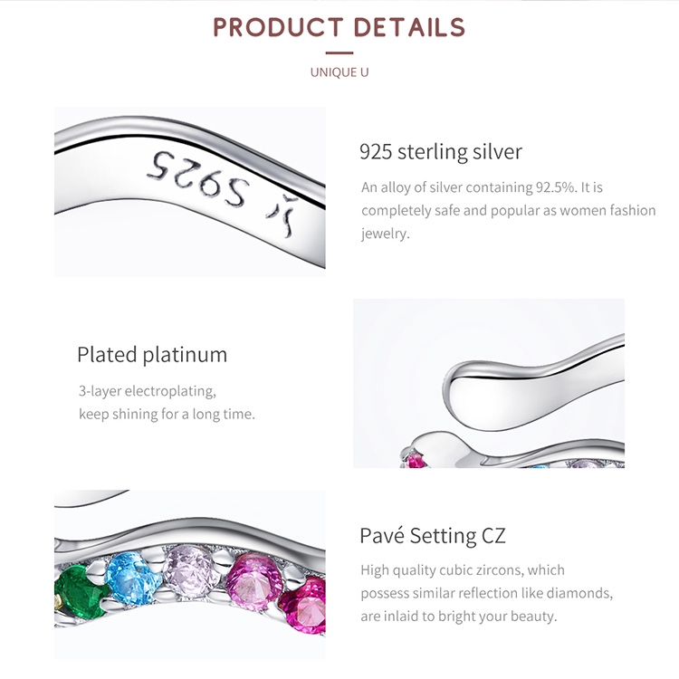 1 Khuyên Tai Bamoer 925 Bằng Bạc Thật Phong Cách Punk Unisex SCE894