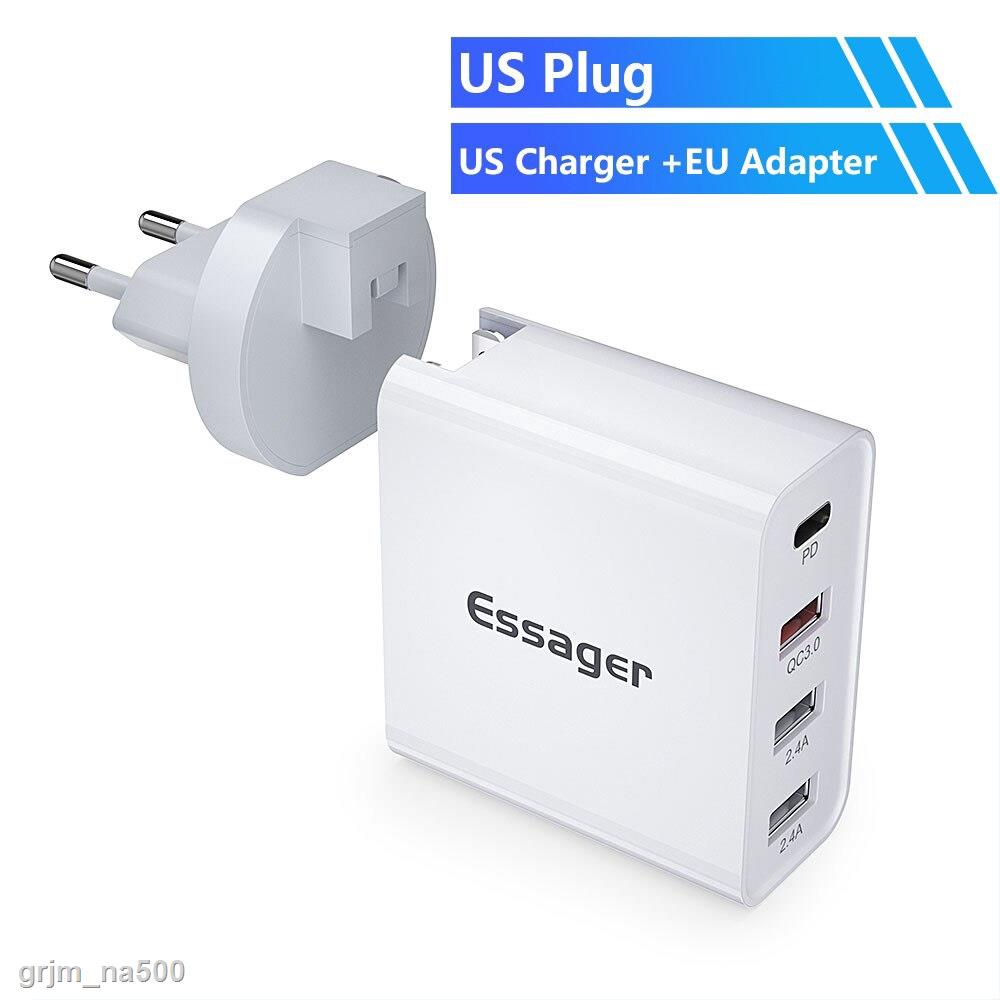 Loại Tốt Củ sạc nhanh Essager giao diện Type-C QC3.0 48W dành cho iPhone 12 Pro Max Xiaomi