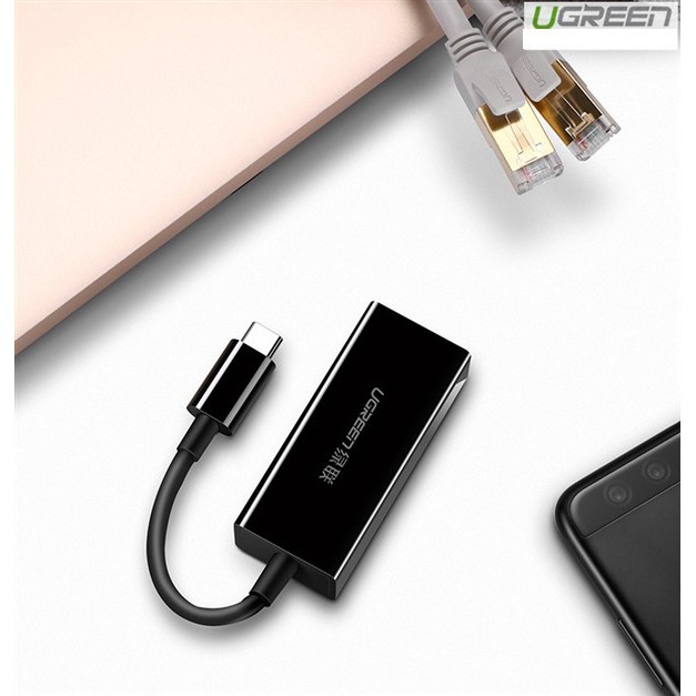 Cáp USB Type C To Lan Gigabit 10/100/1000Mbps Chính Hãng Ugreen 50307