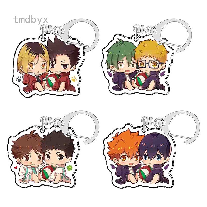 Tmdbyx Móc khóa gắn túi xách bằng acrylic họa tiết anime dễ thương