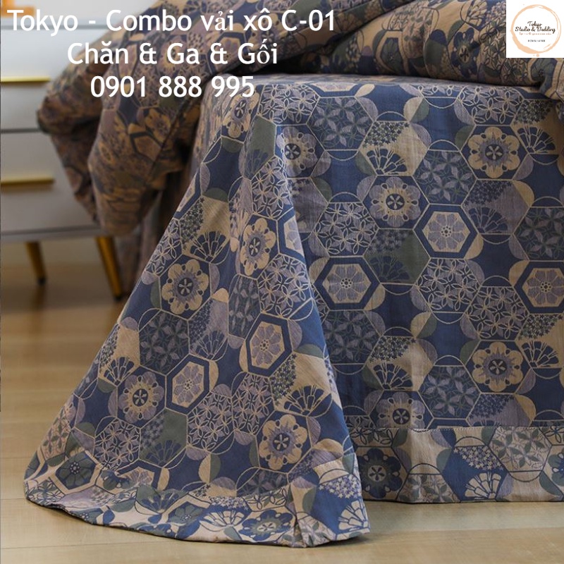 BST Thu Đông _ Vỏ Chăn Ga Gối vải Xô Organic cotton dòng cao cấp Vintage