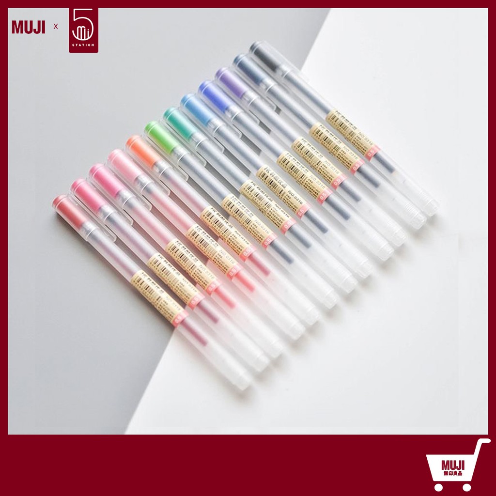 Bút Bi Gel Muji Có Nắp - Đủ Màu
