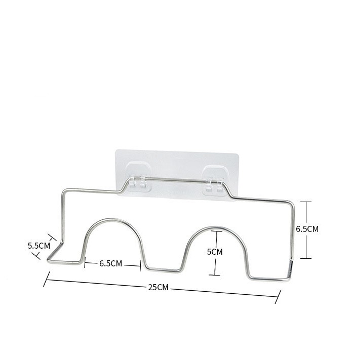 Giá treo dép inox 304 dán tường