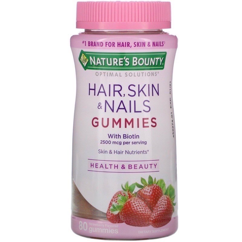 [ Bill Mỹ] Kẹo dẻo giúp đẹp da,đẹp móng Nature’S Buonty
