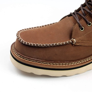 Giày Boots Moctoe nâu sáp mộc nhập khẩu