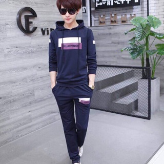 Bộ nam nỉ bông có mũ Rave