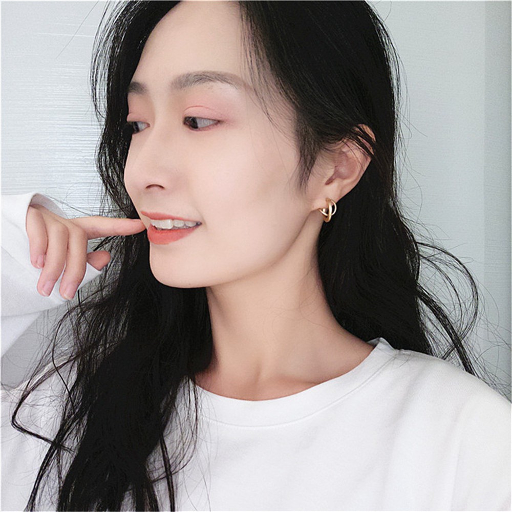 Khuyên tai hình tròn thời trang Hàn Quốc