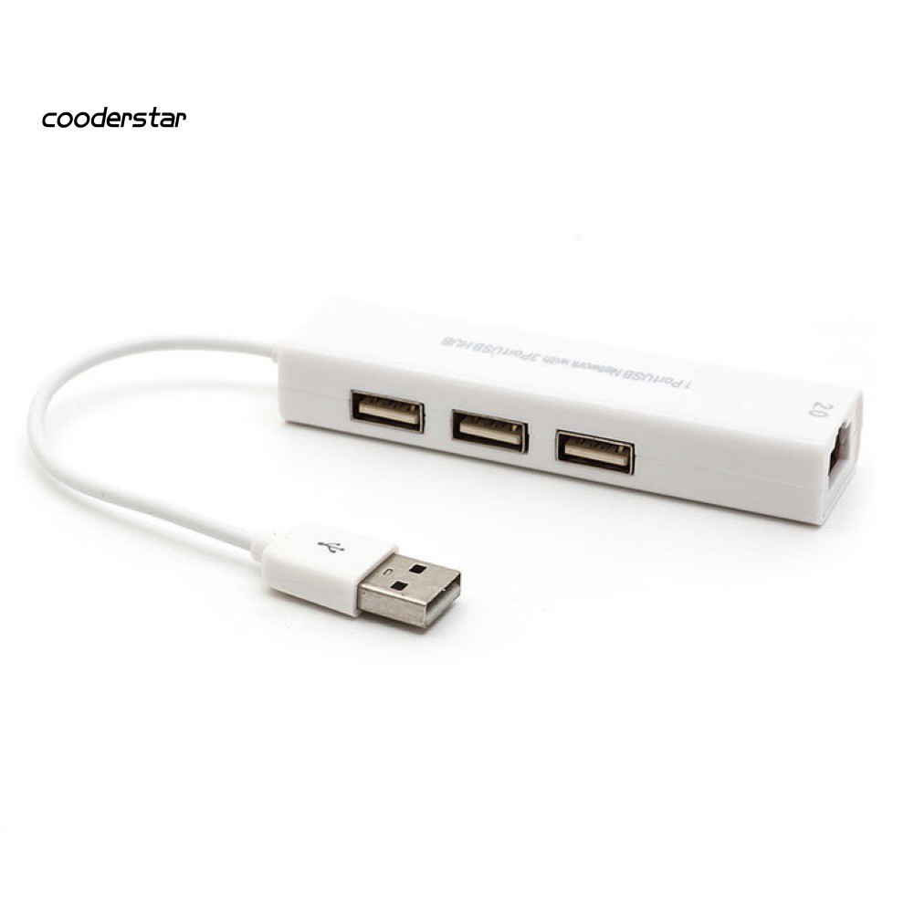 Bộ Chuyển Đổi Hub 3 Cổng Usb 2.0 Rj45 Lan Cho Mac Ios Android