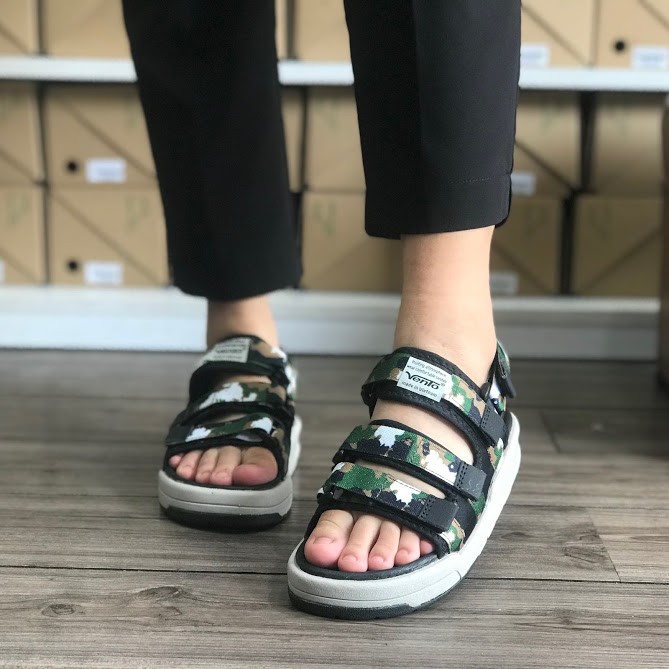 Giày Sandal Vento Nam Nữ - NV1001XL Xanh lá (camo)