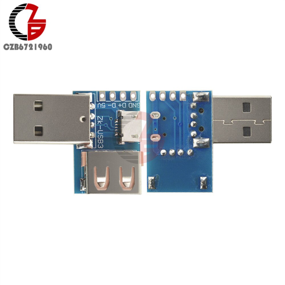 4 in 1 USB Converter USB Male to Female to Micro USB to 2.54mm 4P Terminal Adapter Module Voltage Date Converter Connector Board