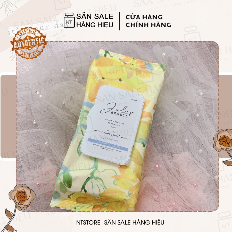 Khăn tẩy trang tiện lợi Julep Beauty Makeup Remover Towelettes Witch Hazel 60M