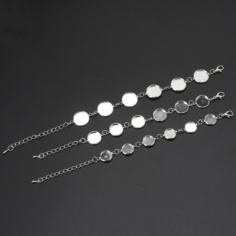 Bộ 6 Miếng Đệm Tròn Bằng Kính Cabochons Dùng Làm Trang Sức DIY
