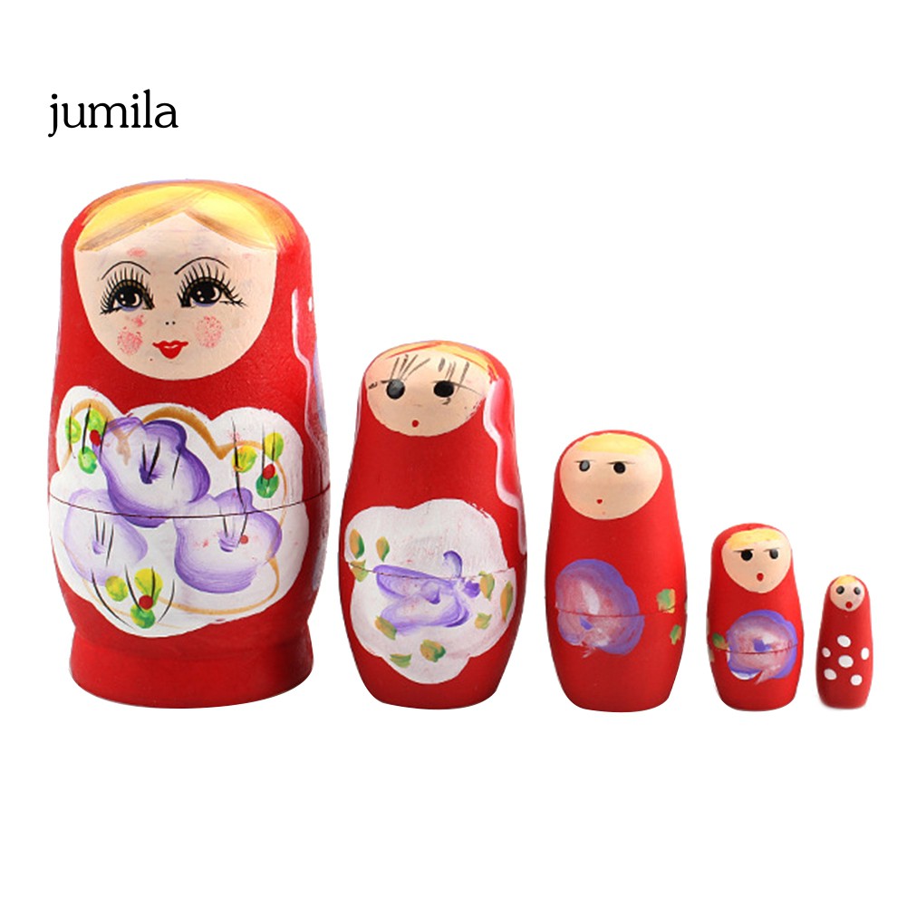 5 Búp Bê Nga Matryoshka Bằng Gỗ