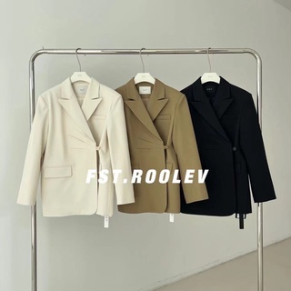( Ảnh thật ) 12538 Áo blazer đóng cúc lệch