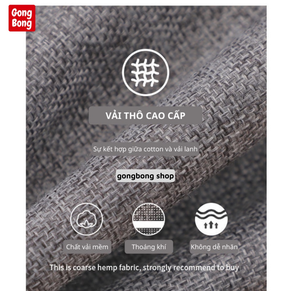 Túi hộp đựng đồ quần áo có khung thép cứng cáp chất liệu vải lanh cao cấp cỡ lớn 66-100l cất đồ gọn tủ